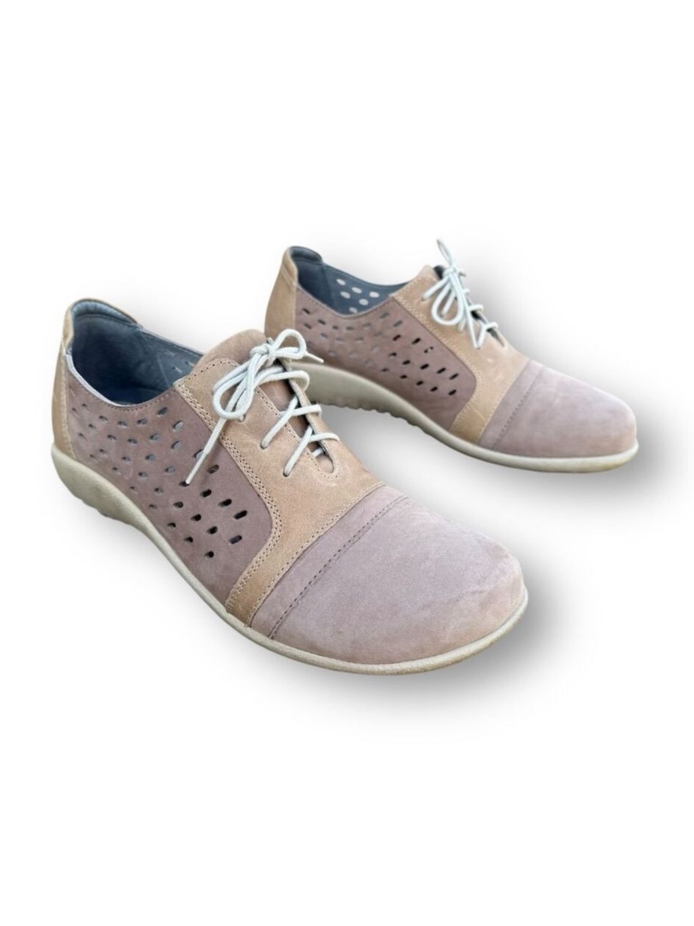 Naot Lalo Women's Beige Lace Up Oxford Loafer Sneakers Size 6 - 6.5 Casual